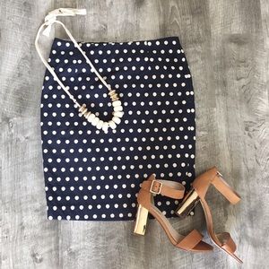 Forever 21 embroidered polka dot pencil skirt BOGO